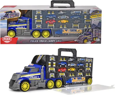 Produktbild von Dickie Toys Spielzeug Truck - Polizei Police Truck Carry Case