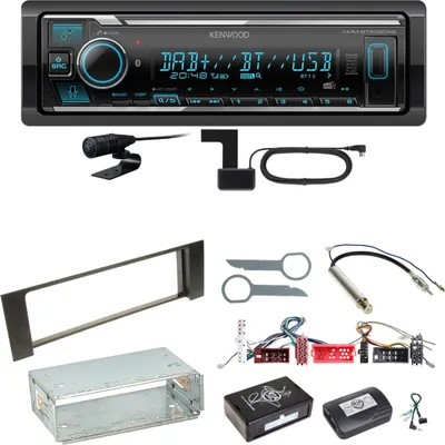 Produktbild von Kenwood KMM-BT508DAB Bluetooth Digitalradio USB Einbauset für Audi A4 B6 B7