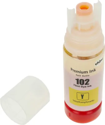 Produktbild von vhbw Nachfülltinte kompatibel mit Canon Pixma G4510, G4511, G5050, G1501, G1510, G2501, G2510, G3501, G3510 Drucker - Refilltinte Dye Yellow, 70ml