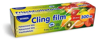 Produktbild von Lebensmittelfolie mit PVC-Schneidevorrichtung, 8 my, 29 cm x 300 m, 1 Stück