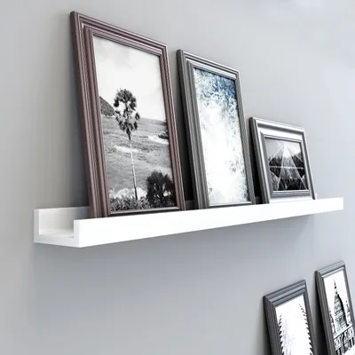 Produktbild von SONGMICS Wandregal Schweberegale,110 x 10 cm, modernes Regal Weiß Schweberegale für Fotorahmen und Bücher LWS46WT