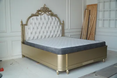 Produktbild von Chesterfield Holz Doppelbett Betten Design Polster Bett Ehe Schlafzimmer 180x200