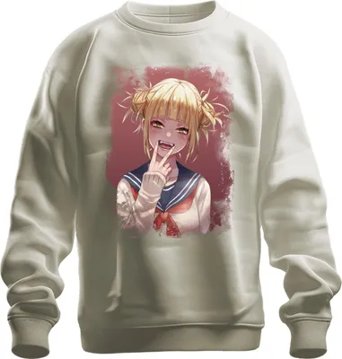 Immagine prodotto di Himiko Toga Schoolgirl Seifuku Yandere Manga Portrait Vampire Unisex Felpa Pullover, Nature, 3XL
