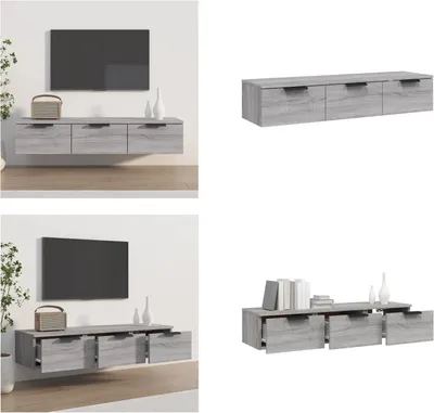 Obrázek produktu pro vidaXL Nástěnná skříňka Grey Sonoma 102x30x20 cm Materiál na bázi dřeva - Nástěnná skříňka - Nástěnná skříňka - Nástěnné skříňky