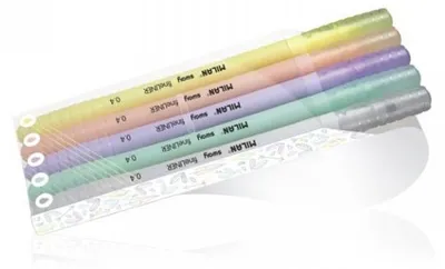 Productafbeelding van Pastelkleurige fineliner pennen Pix Sway, set van 5 stuks