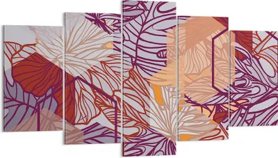 Produktbild von Bild auf Leinwand - Leinwandbild - Blatt Pflanze Blume - 160x85cm - Wand Bild - Wanddeko - Leinwanddruck - Bilder - Kunstdruck - Wanddekoration - Leinwand bilder - Wandkunst - EA160x85-3865