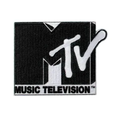 Produktbild von Mono-Quick MTV Schwarz - Aufnäher, Bügelbild, Aufbügler, Applikationen, Patches, Flicken, zum aufbügeln, Größe: 5,7 x 6,8 cm