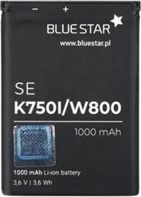Produktbild von Bluestar Akku Ersatz kompatibel mit Sony Ericsson K750i 1000mAh 3,6V Li-lon Austausch Batterie Accu BST-36 W800, W550i, Z300