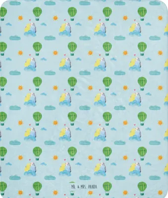 Produktbild von Mr. & Mrs. Panda Sofadecke Wellensittich Liebe 130 x 155 cm - Blau - Geschenk, Tagesdecke, Vertrauen, Kuscheldecke, Schmusedecke, Decke, Umarmung, Verknallt, Heimdecke