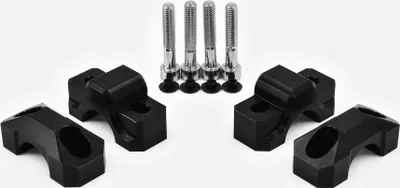 Image de ZIEGER Réhausseur de guidon universel moto 20 mm pour guidon Ø 28 mm noir