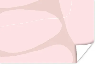 Produktbild von MuchoWow® Poster Rosa - Geometrische Formen - Abstrakt 90x60 cm - Schlafzimmer