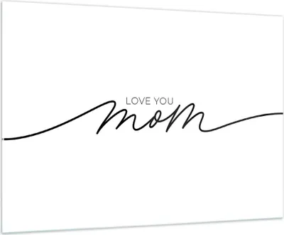 Produktbild von Bilder auf glas - Einteilig - Ich liebe dich Mama - 100x70cm - Glasbilder - Wandbilder - Bilder - zum Aufhängen bereit - Wanddekoration aus Glas - Glas Bilder - Wandbild auf Glas - GAA100x70-4794