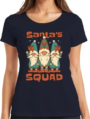 Produktbild von Santa's Squad Schweden Gnome Wichtel - Weihnachten Weihnachtsgeschenk Christmas Damen T-Shirt, Navy, L