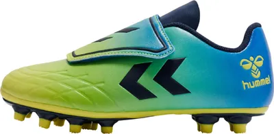 Produktbild von Hummel Hattrick MG JR Fußballschuhe Klettverschluss grün/blau/schwarz 217580-5031, Schuhgröße:34 EU