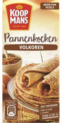 Immagine prodotto di Koopmans Pannenkoeken Wholemeal 400g – Preparato naturale per pancake integrali
