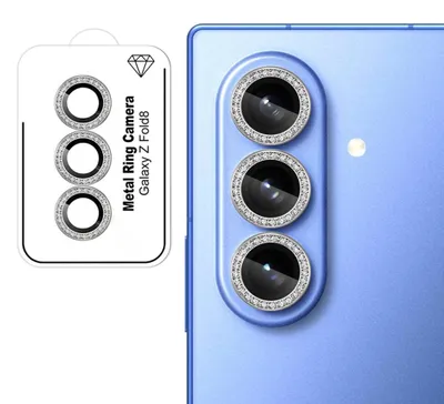 Produktbild von Kamera Schutzglas Linsenglas für Samsung Galaxy Z Fold8 Ultra 9H Glitzer Ring