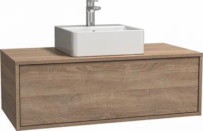 Produktbild von Heller naturfarbener Wandbadezimmerschrank mit Einzelwaschtisch - TEANA