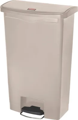 Image de Rubbermaid poubelle à pédale Slim Jim 68 litres blanc