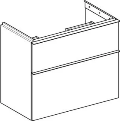 Produktbild von Geberit 502.308.01.1, Weiß, 2 Schublade(n), 740 mm, 416 mm, 615 mm