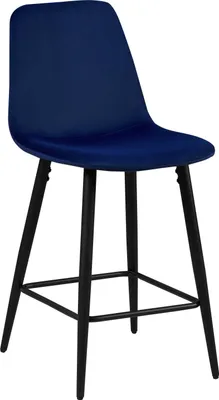 Obrázek produktu pro Barová židle Jani tmavě modrý velur