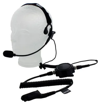 Produktbild von Überkopf Headset mit Schwanenhals Mikrofon und PTT-Taste für Motorola MTP850FUG, MTP6650, DP3400-4800