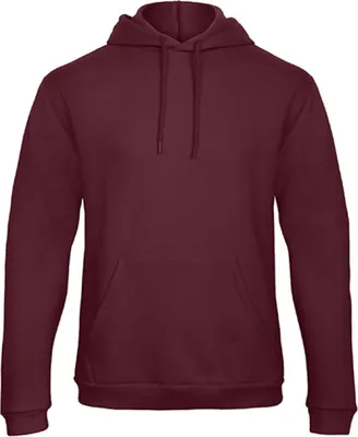 Produktbild von B&C WUI24 | Herren Hooded Sweatshirt / Kängurutasche - Farbe: Burgundy - Größe: 4XL
