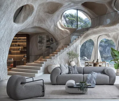 Produktbild von Elegantes Wohnzimmer Set aus Holz und Textil in Grau