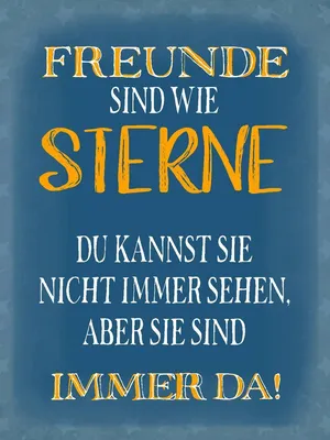 Produktbild von vianmo Holzschild 40x30 cm Freunde sind wie Sterne immer da