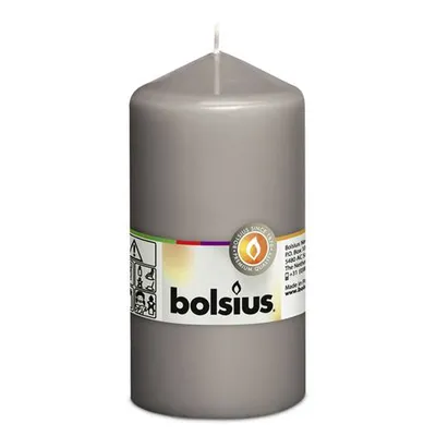 Zdjęcie produktu dla Świeca filarowa Bolsius ciepła szarość 130/68 mm