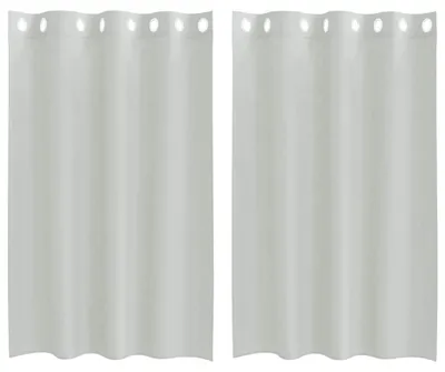 Zdjęcie produktu dla vidaXL Zasłony woalowe z oczkami 2 szt. Jasnoszary 140x175 cm