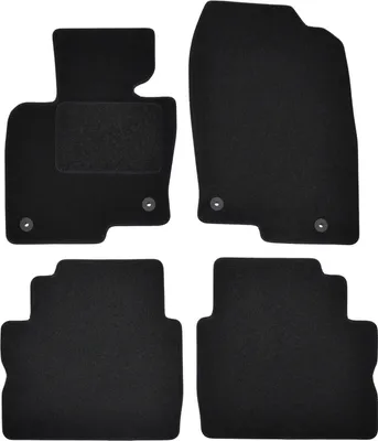 Image de Tapis De Sol Noir Velours Pour Mazda CX-5 Depuis 2017 4pcs, Ajustement précis, Base Antidérapante, Renforcée dans la Zone de la Pédale