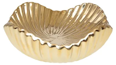 Produktbild von Vergoldete Keramikschale, 30,5 × 30,5 × 11,5 cm