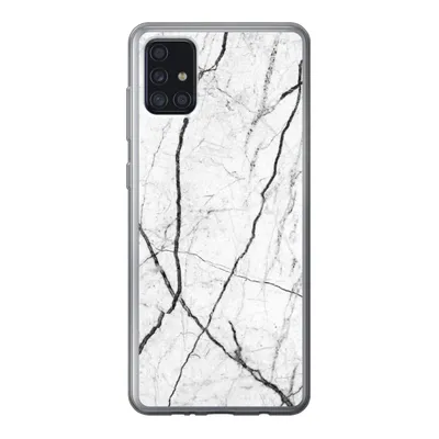 Produktbild von MuchoWow® Handyhülle Schutzhülle Hülle für Samsung Galaxy A52 5G Marmor - Schwarz - Weiß Silikon Softcase Handy Hülle - Umschlag