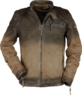 Produktbild von Gipsy Lederjacke Herren Arne Slim Fit Lamov dunkelbraun Basics, Biker 100% Leder M