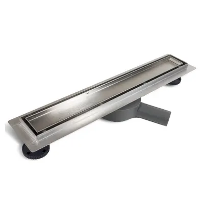 Produktbild von BADLAND Duschrinnen Edelstahl 360 DRAIN 50 cm in Silber, Abfluss Befliesbar 2in1 | Komplettset Bodenablauf