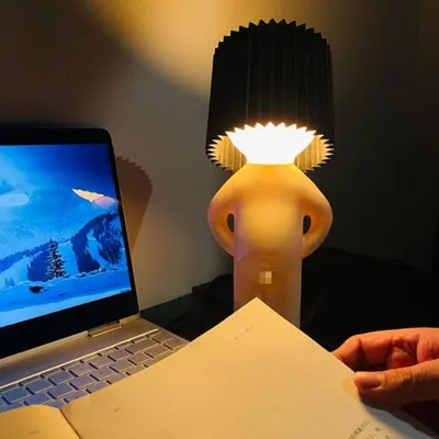 Produktbild von Stimmungslampe schüchterner Junge Nachtlampe lustiger Schalter Geschenk Schwarz