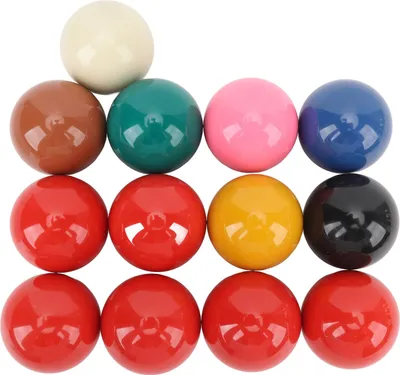 Produktbild von 13-teiliges Snookerbälle, professioneller Standard, 5,3 cm Durchmesser, Ersatz-Harz-Billard-Set für Billardtische