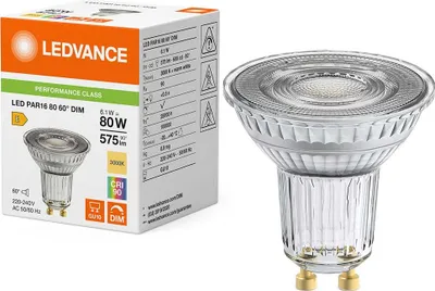 Produktbild von LEDVANCE 4099854456350, 6,1 W, 80 W, GU10, 575 lm, Warmweiß