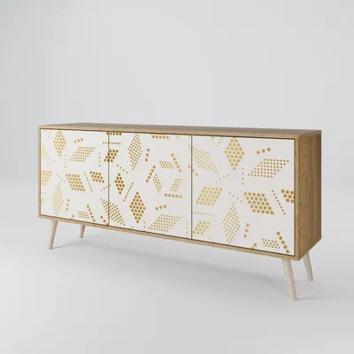 Immagine prodotto di Spacerebels cassettiera a 3 ante - credenza cassettiera - credenza alta - mobile armadio - soggiorno camera da letto - 57,5×164,5×42 (HxLxP)