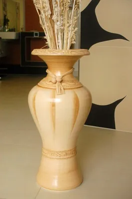 Produktbild von Edle 60 cm Bodenvase beige