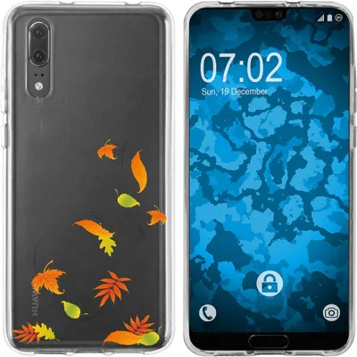 Produktbild von PhoneNatic Case kompatibel mit Huawei P20 Silikon-Hülle Herbst Blätter/Leaves M1
