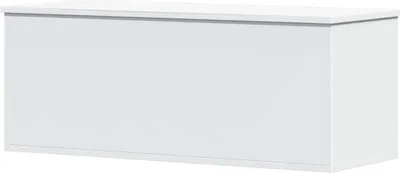 A white storage chest on a white background.