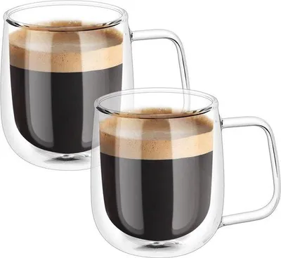 Produktbild von Doppelfassige Kaffeekanne - Hitzebeständiges Borosilika-Glas - 250ml