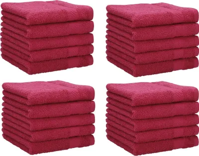 Produktbild von Betz 20 Stück Seiftücher 30x30 cm PALERMO 100% Baumwolle  Farbe: cranberry
