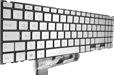 Produktbild von DEUTSCHE - Tastatur Silber mit Beleuchtung kompatibel für Asus ZenBook 15 UX533FN