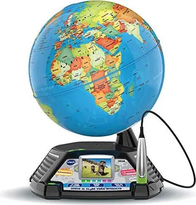 Produktbild von Vtech 80-605465 Interaktiver Videoglobus, Lernglobus, Normalverpackung, Mehrfarbig, Französische Version