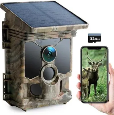 Produktbild von Wildkamera mit Nachtvisier und WLAN - Außenwildkamera mit Nachtvisier