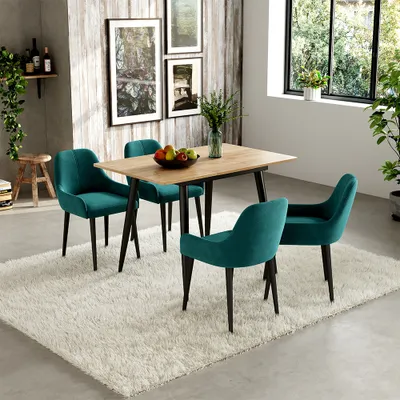 Obrázek produktu pro Jídelní stůl Vicco Beaver Dub Goldkraft/černá 80 x 70 cm Rozšiřitelný, Model 51773