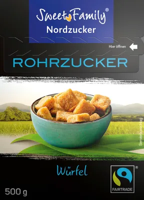 Produktbild von Fairtrade Rohrzucker Würfel braun