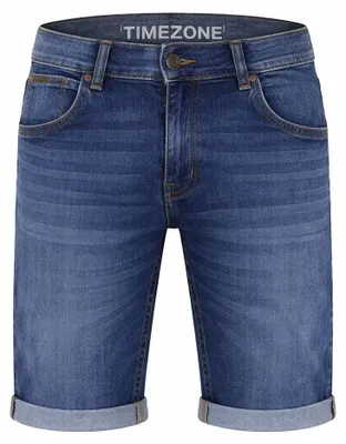 Produktbild von Timezone Jeansshorts Used Look Gerade Schnitt Reißverschluss Größe: 30W